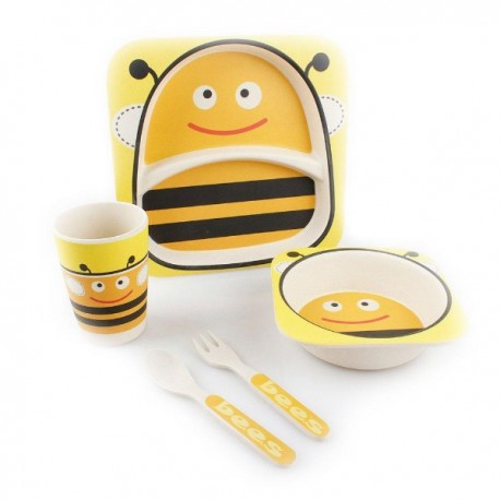 Набор детской посуды из бамбука  оптом-4