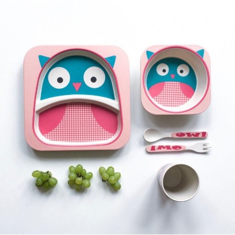 Набор детской посуды из бамбука  оптом-2