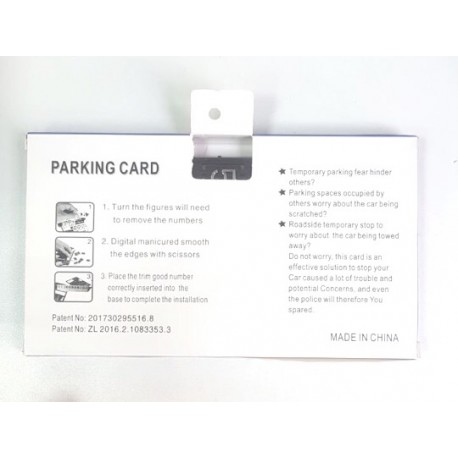 Парковочная карта для автомобиля Parking card  оптом-2